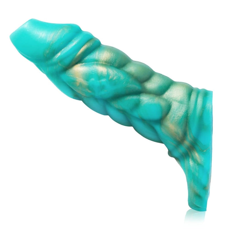 Penis Sleeve With Penis Ring Liquid Silicone Hollow Cock Sleeve Reusable Soft Cock Extender Adult Sex Toys For Men (M)