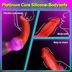 9" Fantasy Knotted Dildo And 5.5" Large Butt Plug Silicone Butt Plug