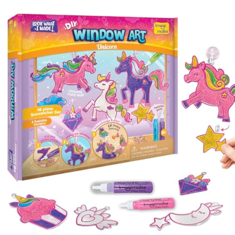 DIY Unicorn Suncatcher Kit, 16 Pieces, Mess-Free, USA Made