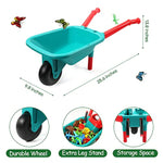 Kids Gardening Tool Set, Garden Toys With Wheelbarrow, Watering Can, Shovel, Flower Garden Building Toy, Pretend Play Outdoor Indoor Activities Stem Toy Gifts For Boys Girls