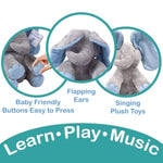 Kyle Peek A Boo Elephant Toy, Interactive Singing Stuffed Elephant Plush With Moving Ears, Musical Stuffed Animal For Babies And Toddlers, Adorable Baby Toy