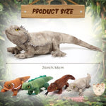 5 Pieces Bearded Dragon Lizard Plush Toy Set 26 Inch Bearded Dragon Stuffed Animal With 4 Baby Lizards, Simulation Iguana Plush For Boy Girl Birthday Pet Party Favor