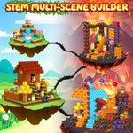 Magnetic Blocks Building Toys: Upgraded Adventure Magnetic Building Blocks Game Set For Kids Ages 3+, Construction Toys Stem Sensory Educational Christmas Birthday Gifts (0.8 Inch) (100Pcs)