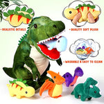 15.7 Inch Plush Dinosaur Plush Stuffed Animal With 5 Cute Little Dinosaurs In Tummy Carrier Baby Dinosaur Gift Set Kid Soft Cuddly Stuffed Pillow For Birthday Party Favor