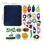 Felt Story Pieces With Board?The Very Hungry Caterpillar ? 24 Pcs Large Animals Felt Board Set For Toddlers,Preschool,Teachers, Speech, Therapy, Home Travel,Classroom