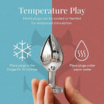 Jewel Butt Plug Beginner 4 Piece Set - Extra Small, Small, Medium, Large - Wide Base Prevents Slippage - Metal Anal Sex Adult Toy For Men & Women - Silver & Black - Circle Shaped Charm