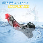 7.4”Big Monster Thrusting Dildo Adult Sex Toy,10 Powerful Heating Vibration For Stimulating Anal Prostate Massager G Spot Clitoris Sex Wand Homosexual For Women Couples Man Lesbian Pleasure(Red)