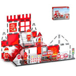 Fire Station Magnetic Tiles, Stem Building Set With Fire Truck, Preschool Learning Firefighter Toy For Ages 3-5,5-8,Birthday Gift For Boys & Girls(48Pcs)
