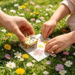 Handcrafted Metal Miniature Flower Press Kit with Gold-Plated Design and Decorative Floral Patterns