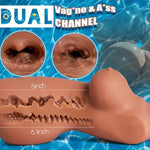 Sex Doll Male Masturbator With Perfect Hourglass Fantasy, 10.7Lb Realistic Brown Sex Dolls For Men With Textured Vagina Anal, Pocket Pussy Male Sex Toys With Built-In Torso For Men Masturbation