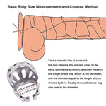 Male Cock Cage Device Base Ring Ergonomic Design 304 Stainless Steel Chastity Device Ring With Scrotal Wrapper H650 (1.97''/ 50Mm)