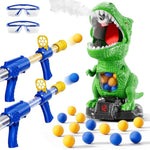 Dinosaur Shooting Toys For Kids 3-5 Years, Movable Target Shooting Games With 2 Air Pump Launcher, Interactive Competition Game Gift For Boys And Girls Ages 3 4 5 6 7 8 Years Old