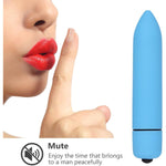 Powerful Bullet Vibrator With 10 Modes, Portable Mini Pocket Vagina Stimulator, Waterproof Super-Strong Adult Sex Toys For Women With Discreet Package (Blue)
