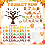 438 Pcs Fall Thanksgiving Craft Kit, DIY Thankful Tree Ornaments with Leaves & Squirrels