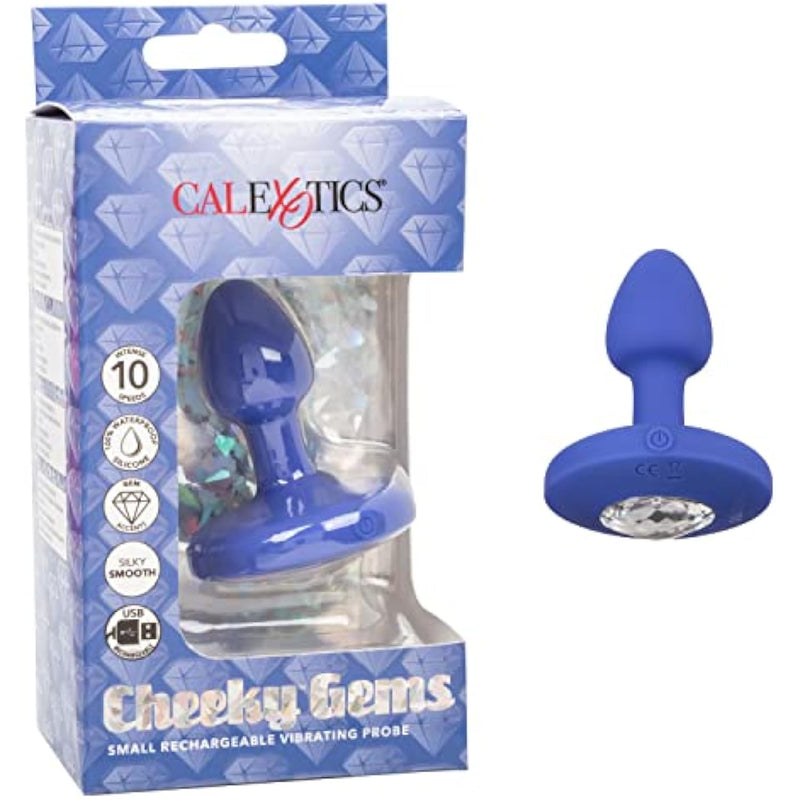 Cheeky Gems Small Rechargeable Vibrating Probe - Purple