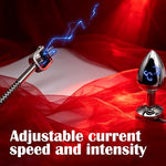 Electric Shock Butt Plug Vibrator Metal Electro Stim Anal Prostate Estim