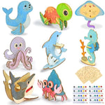 Wooden Beach Crafts Kit for Kids Ages 8-12, 8-Piece Summer Art Set