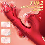 Vibrator Dildo Adult Sex Toy - G Spot Vibrators Womens Sex Toys With 7 Double Tongue Licking Flapping & 10 Vibration For Clitoral Juguetes Sexuales?Rabbit Vibrator Sex Toys For Women & Couple