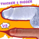 2.8'' Diameter Huge Thick Dildo, Big Dildos With Strong Suction Cup For Hands-Free, Giant Dildos For Vagina,Anal Play, Big Size Sex Toys For Advanced Players, Clear Dildo For Women Men,