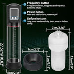 Electric Penis Vacuum Pump, Male Masturbator With 4 Suction Intensities Rechargeable Automatic Penis Enlarge Air Pressure Device Adult Sex Toys For Men