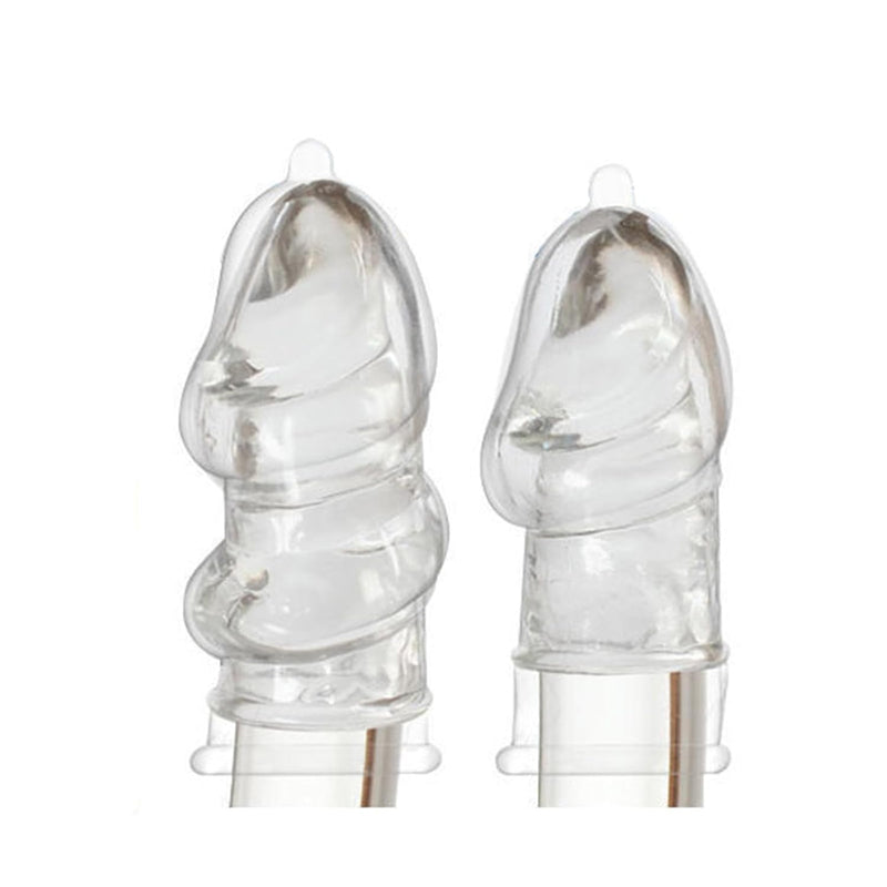 Male Trainer Thread Insulation Sleeve Transparent Soft Simulation Mushroom Head Penis Ring For G-Spot Stimulation