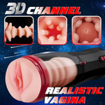 Automatic Male Masturbator Cup With Real Pussy, Pocket Pussy Stroker With 5 Thrusting&10 Vibration, Hands Free Male Sex Toy Adult Toys For Men