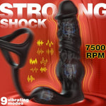Fast Thrusting Prostate Massager Anal Vibrator For Men, 6-In-1 Vibrating Male Anal Toys With Silicone Cock Ring, Thrusting Anal Dildo Adult Sex Toy With Remote Control And App