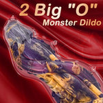 Monster Dildo Anal Toys for Hands-Free with 2 Knot Tentacle Design, 8.9'' Fantasy Dragon Huge Anal Dildos with Powerful Suction Cup for Women, Long Big Female Sex Toy, Silicone Adult Toys for Vaginal