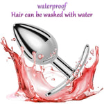 Anal Plug With Fox Tail For Cosplay Jewelry Anal Trainer Kit For Adult 3Pcs Replaceable Stainless Steel Anal Plugs For Beginners Couple Women Men