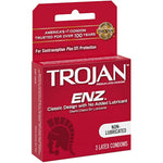 Trojans Non-Lubricated Condoms - 3 Ea/Pack, 1 Pack