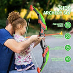 Bow And Arrow Set For Kids With Led Lights-Archery Set With 10 Suction Cup Arrows, Quivers & Standing Target, Outdoor Toys For Kids Boys & Girls Ages 3-12 Years Old