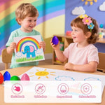 16 Color Jumbo Egg Crayons for Toddlers Ages 1-3, Washable & Non-Toxic