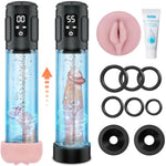 Electric Penis Pump Sex Toys For Men, Automatic Male Masturbator With Mini Pocket Pussy And 6 Penis Ring, Adult Sex Toys Dick Enlarger Erection, Air Water Extender Ipx7 Waterproof With 5 Suction Modes