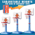 Toddler Basketball Hoop Indoor For Age 1-3, Height Adjustable Poolside Basketball Hoop With 3 Balls, Mini Basketball Hoop Sport Toys Birthday For Toddler Boy Girl 1 2 3 4 Year
