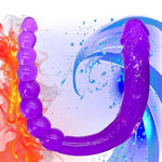 Double Ended Dildo,Realistic Penis And Beads Flexible Double Dong Adult Sex Toys 18.5 Inch Dong Anal Beads With Veins And Glans For Anal Vagina Stimulation Double Side Penis Sex Toy For Men Women