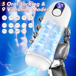 Automatic Sucking Vibrating Male Masturbator - Upgraded Pocket Pussy Stroker With Lcd Display & 3D Textures, 5 Blowjob Suction & 9 Vibration & Heating Modes, Adult Sex Toys For Men Ultimate Pleasure
