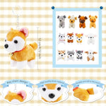 12 Pack 4.72 Inch Mini Plush Dog Bulk Soft Small Puppy Stuffed Animals Keychain For Goodie Bag Fillers Baby Shower Birthday Valentines Easter Christmas Adopt Dog Party (Color Set 3)