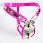 Chastity Belt Black Male Penis Cage Pink Stainless Steel Heart Shape Lockable Adjustable Bdsm Slave Bondage Restraints Kits (Pink, 60-90Cm)