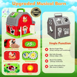 Montessori Learning Toys For 1 2 3 Year Old Boys Girls, Musical Farm Animals For Toddlers 1-3, Interactive Barn Toy With Light & Sound, Birthday Gifts For Baby Kid Toddler Age 12-18 Months