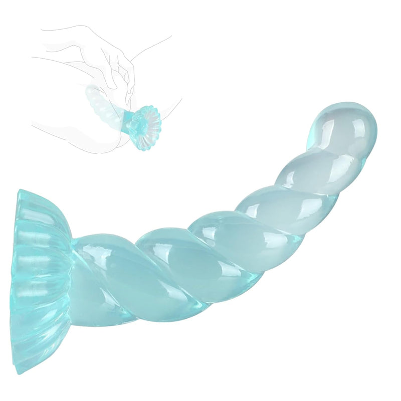 7 Inch Braid Dildo G Spot Stimulation Dildos With Powerful Suction Cup For Hands-Free Play Anal Adult Sex Toy For Women And Couple (Green)