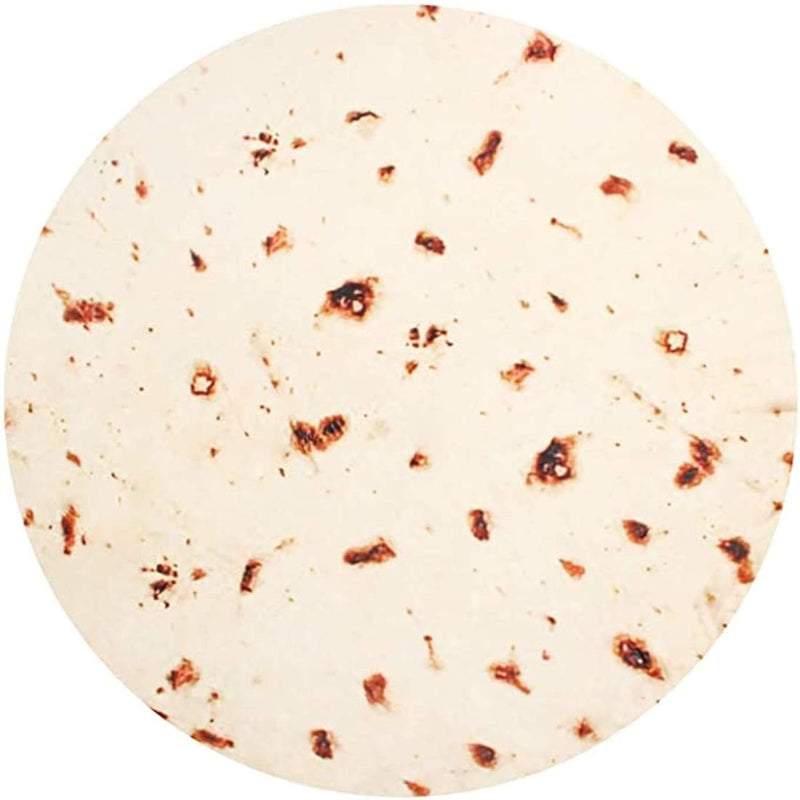 Tortilla Food Creations Blanket Fun Novelty Double Sided Taco Pattern Soft Fla