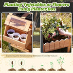 Outdoor Mud Kitchen Set For Kids, Wooden Pretend Play Kitchen With Plant Growing Box, Real Faucet, Sink, Kitchen Accessories, Pretend Play For Kids Boys Girls Toys Age 3+