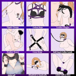 Bdsm Kit Sex Bondage Restraints Adult Sex Toys,Upgrade Sex Restraints Set 11Pcs Handcuffs Collar Ankle Cuff Blindfold Feather Tickler Gags Sex Rope Adult Games Couple Sex Toys For Women Men (Violet)