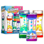 Liquimo - Liquid Motion Bubbler - 3 Pack - Sensory Fidget Desk Toy For Kids & Adults - Relaxing Hourglass Timer Tubes - Calming Visual Play For School, Home, Office, Stress Relief And Focus