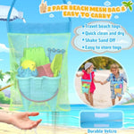 Beach Toys For Toddlers, Sand Castle Toys With 2 Sand Bucket, 2 Mesh Bag, 4 Shovels & Molds, Travel Sand Toys For Beach Sandbox Toys For Toddlers Kids Baby Boys Girls Age 3-10