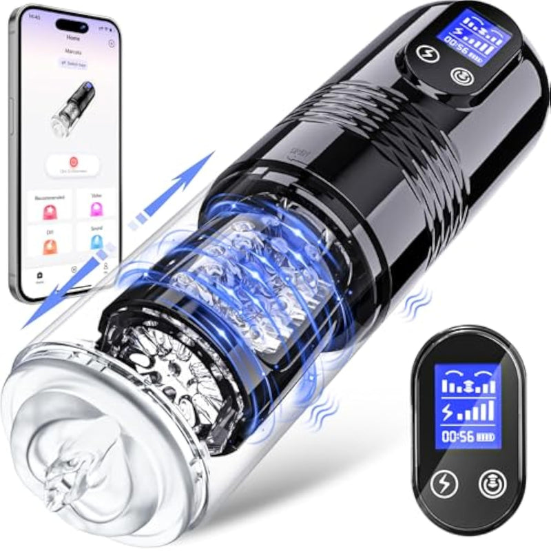 Male Sex Toy For Men Male Masturbator - Sex Toys For Men Adult Toys With 10 Vibrating & 6 Thrusting, Male Mens Sex Toys Pocket Pussy Lcd Display, Men Sex Toy Male Stroker Realistic 3D Sleeve