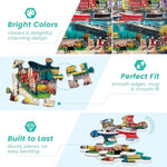 500 Piece Seaside Town Puzzle for Adults and Teens, Colorful Coastal Scene for Seniors