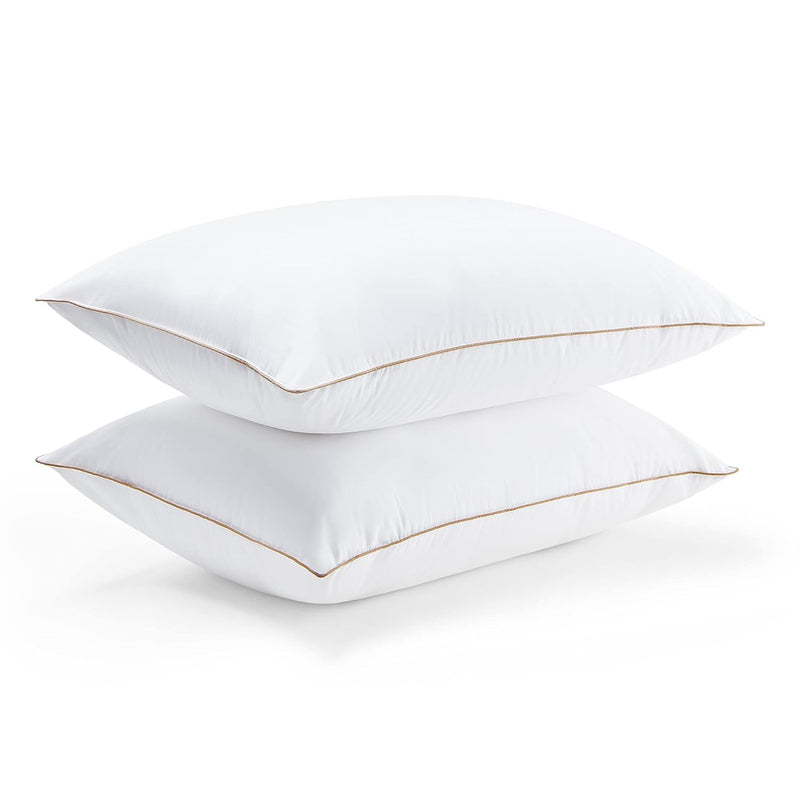 ® Goose Feathers And Polyester Fiber Pillows, Premium Medium To Firm Bed Pillo