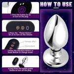 Vibrating Anal Plug Butt Plug 6 Modes Electric Shock 10 Modes Vibrator Adult Sex Toys With Remote Control Anal Toys Prostate Massager For Men Women Couple (M)