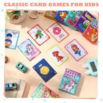 7 Pack Kids Card Games Gifts Bulk Classic Playing Card Game Set For Kids Includes Go Fish, Old Maid, Crazy Eights, Memory Match, Slap Jack, Playing Toy For Party Favors (Classic)